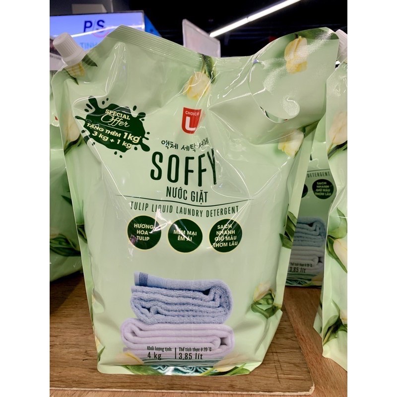 Nước Giặt Soffy Tulip Túi 4KG