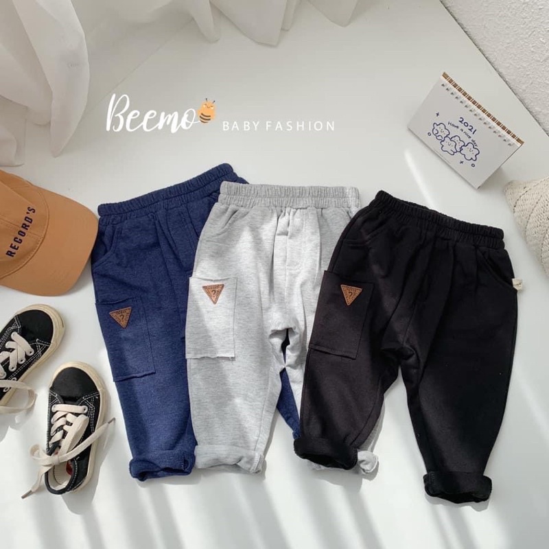 Quần jogger cotton da cá bé trai