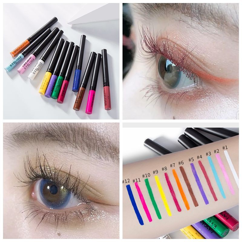 [Hàng mới về] Bút Kẻ Mắt Dạng Lỏng Chống Nước Với 12 Màu Xinh Xắn Quyến Rũ Tùy Chọn | BigBuy360 - bigbuy360.vn