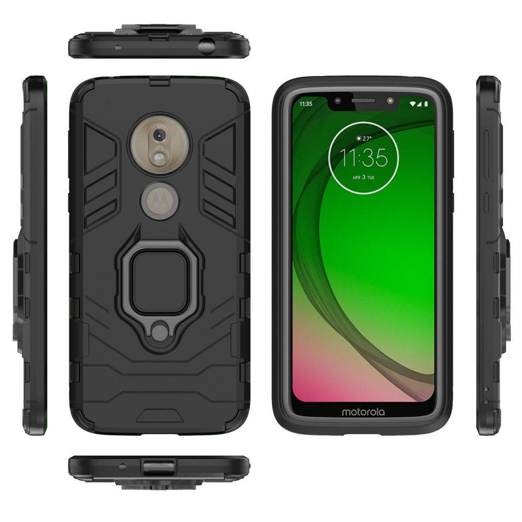 Ốp Lưng Giáp Cứng Có Nhẫn Chống Cho Điện Thoại Motorola Moto G7 / G7 Play