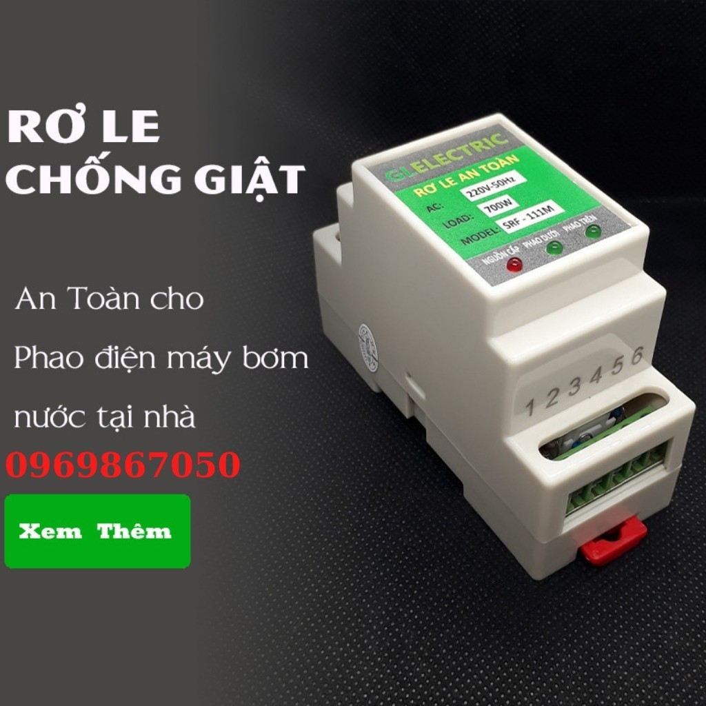 Rơle an toàn cho phao điện máy bơm SRF-111M chính hãng GLELETRIC