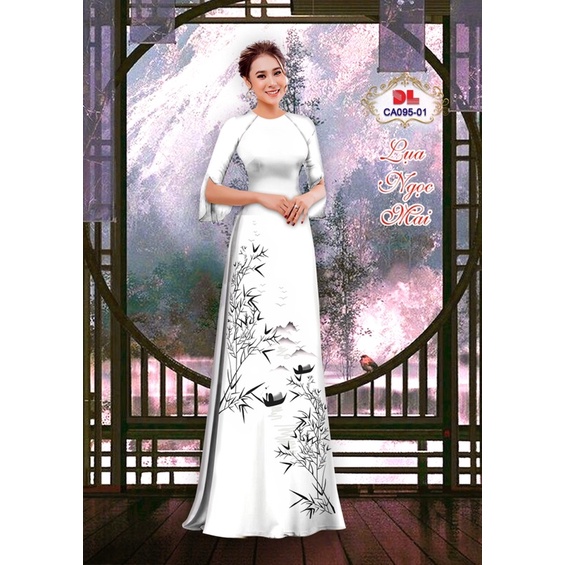 Vải áo dài phong cảnh