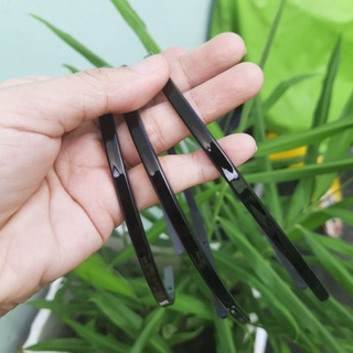 Combo 3 cái Bờm cài tóc bản vuông trơn màu đen (bản nhí 4mm)