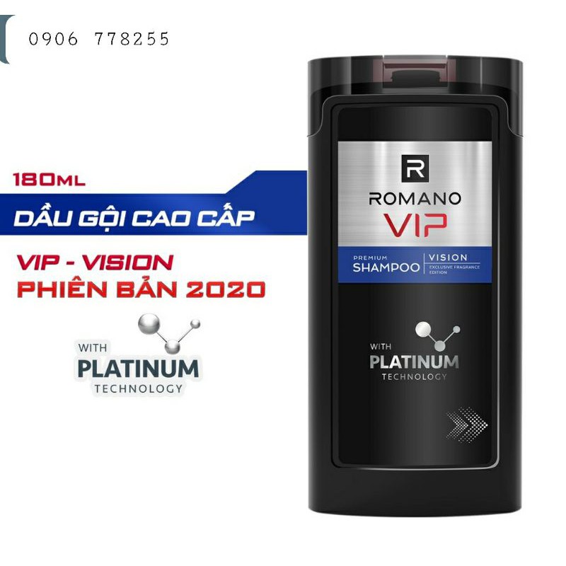 Dầu gội cao cấp Romano Vip Passion/Vision 180g