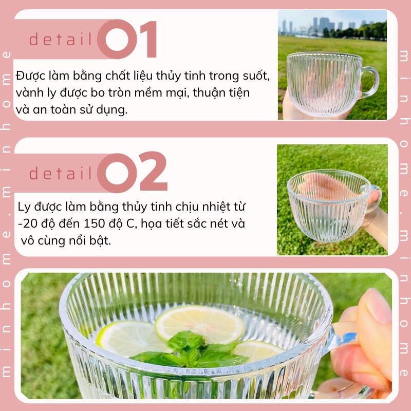 Cốc Thủy Tinh Trơn Uống Nước, Uống Cafe, Sinh Tố Ly Thủy Tinh Đẹp Giá Rẻ Minhome