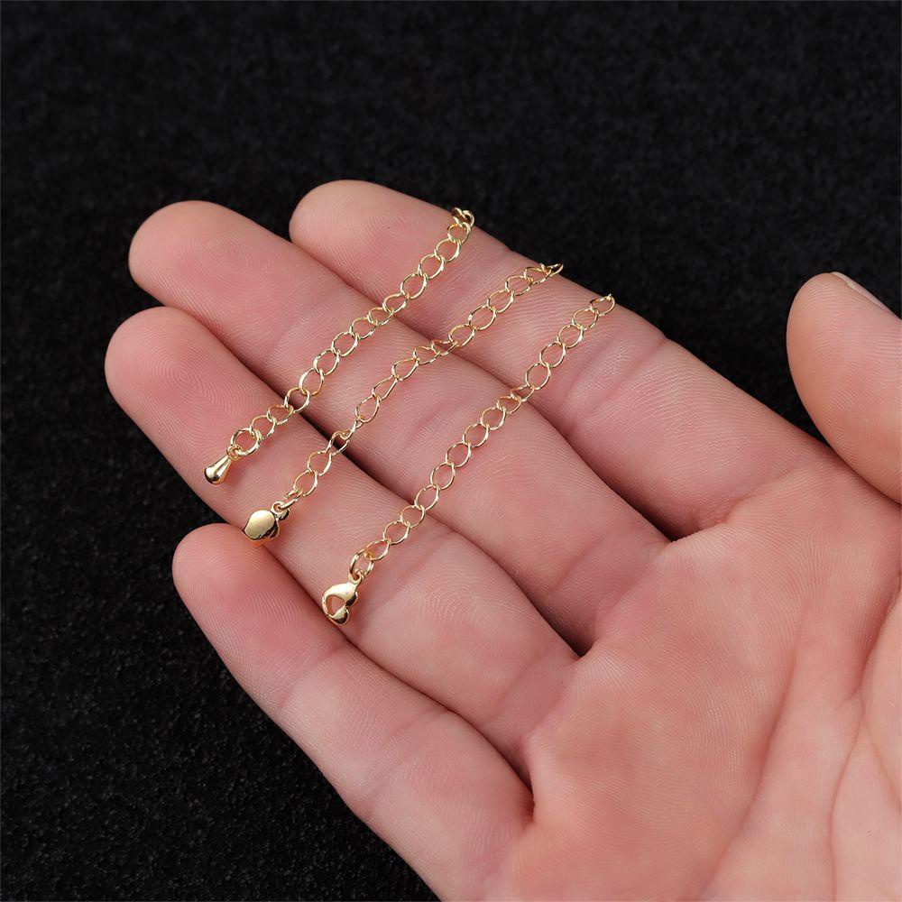 NIUYOU Set 5 Đuôi Dây Xích Nối Dài Trang Sức Mạ Vàng 18k