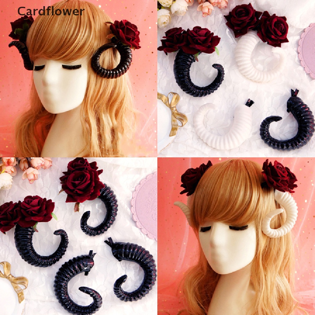 &lt; Cardflower &gt; Kẹp Tóc Hình Sừng Quỷ Hóa Trang Halloween Phụ Kiện Hóa Trang Dự Tiệc