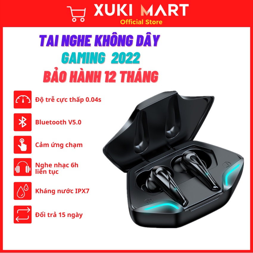 Tai Nghe Gaming Apro366 TWS, Tai Nghe Chơi Game Bluetooth 5.0 Cảm Ứng Có Mic Pin Trâu Độ Trễ Cực Thấp Bảo Hành 12 Tháng