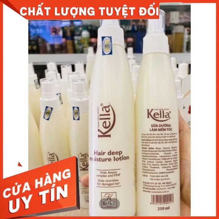 [TẬN GỐC] nước dưỡng xịt dưỡng  Kella Làm Mềm Tóc 250ml (màu trắng) dưỡng ẩm  mềm tóc chống khô sơ chẻ ngọn mùi thơm lâu