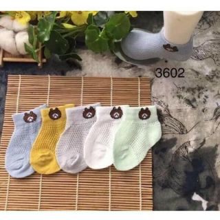 Set 5 đôi tất lưới thông hơi siêu mềm cho bé