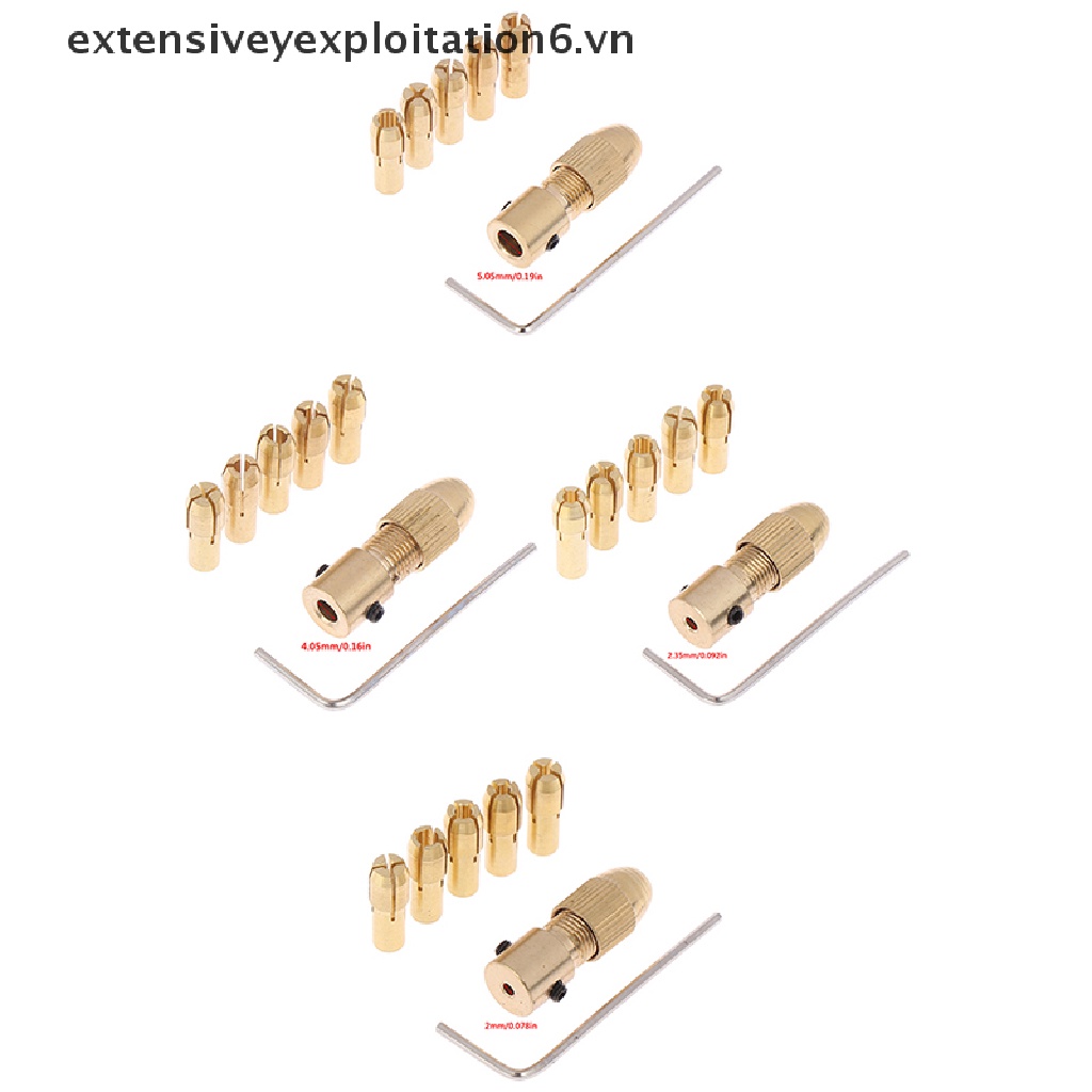 Set đầu kẹp mũi khoan cờ lê lục giác và trục 0.5mm-3.0mm tiện lợi
