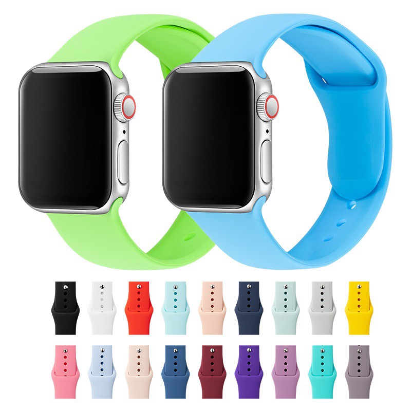 Dây đeo đồng hồ apple Band For Apple Watch straps 38mm 40mm 42mm 44mm Silicone IWatch Strap For Apple Watch 5,4,3,2 1 81009