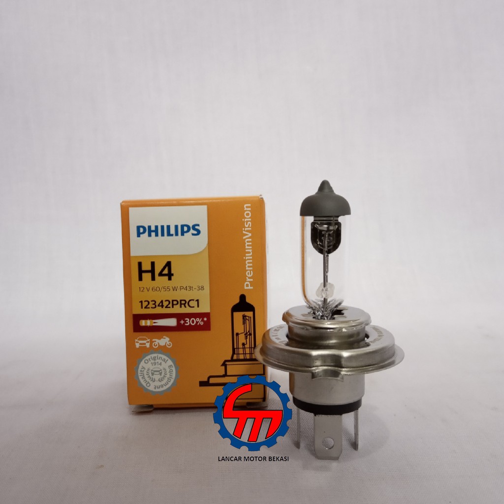 Bóng Đèn Halogen H4 12v 60 / 55w P43t-38 Philips 12342prc1