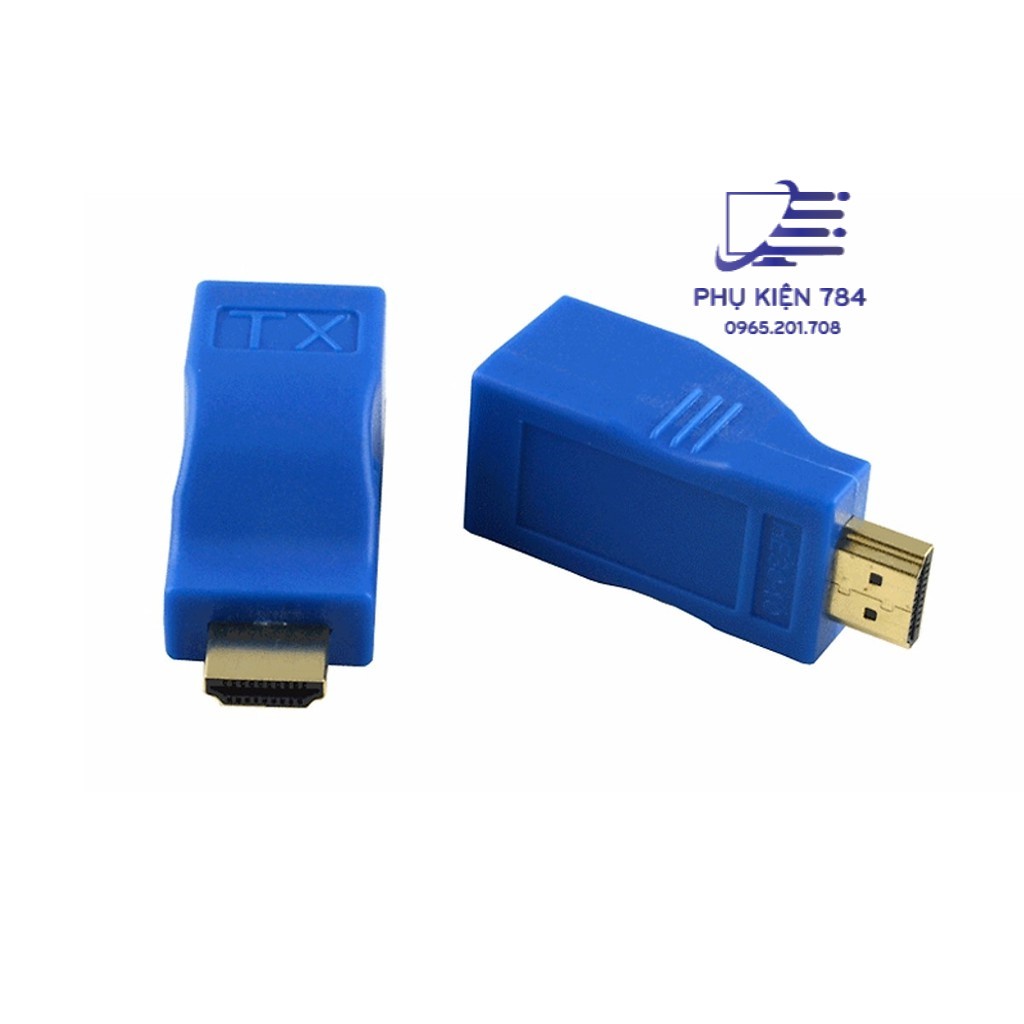 Bộ kéo dài HDMI Extender 30m qua cáp mạng Cat5E,6 chuẩn RJ45  Bảo Hành 1 Năm.