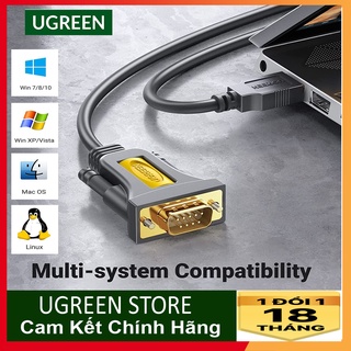 Cáp USB 2.0 to Com 9 RS232 Ugreen CR107 Cao Cấp - Bh 18 Tháng