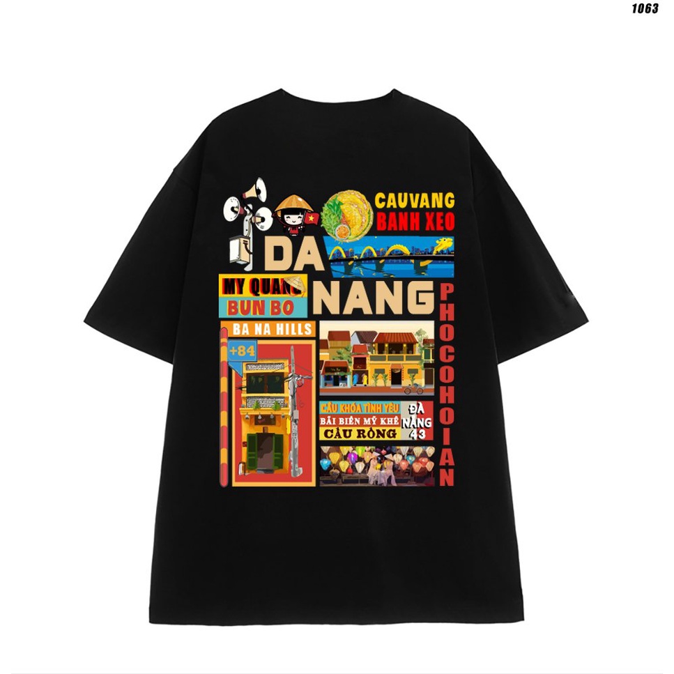 Áo thun tay lỡ unisex DANANG 1063 form rộng HY KOREA