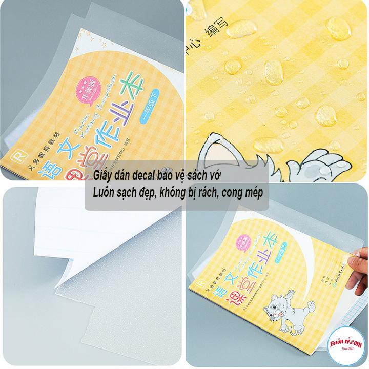 Set 10 Giấy Decal Bọc Bảo Vệ Sách Vở Đẹp Mắt br00800