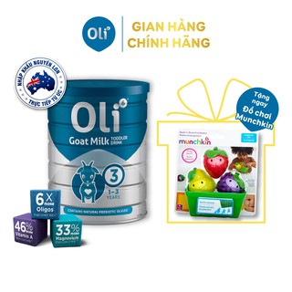 [TẶNG ĐỒ CHƠI TẮM] Sữa dê Oli6® Dairy Goat Toddler Milk Drink số 3 800g