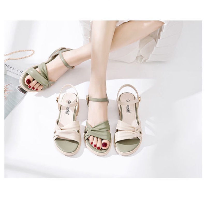 Giày sandal gót dày IELGY thiết kế xinh xắn thời trang cho nữ