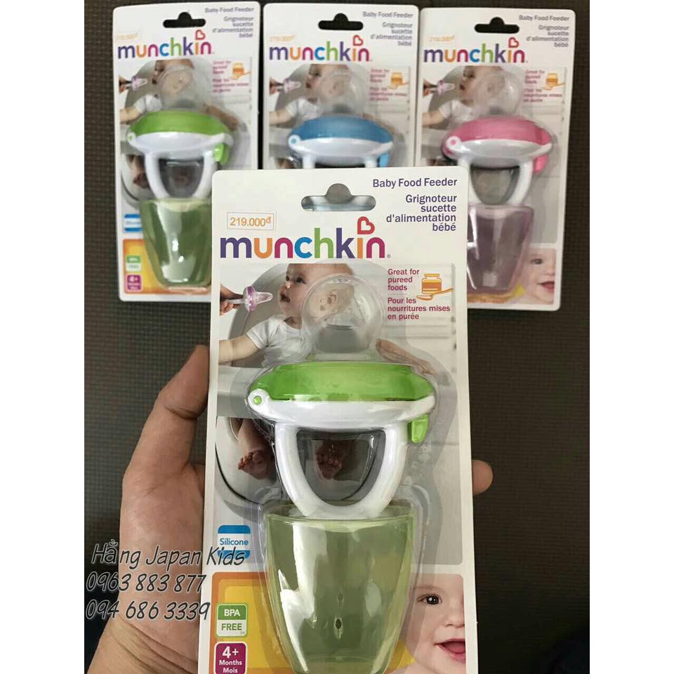 Túi nhai ăn dặm MUNCHKIN SILICONE cho bé từ 4m+ trở lên