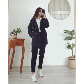 Aó khoác kaki tay bo