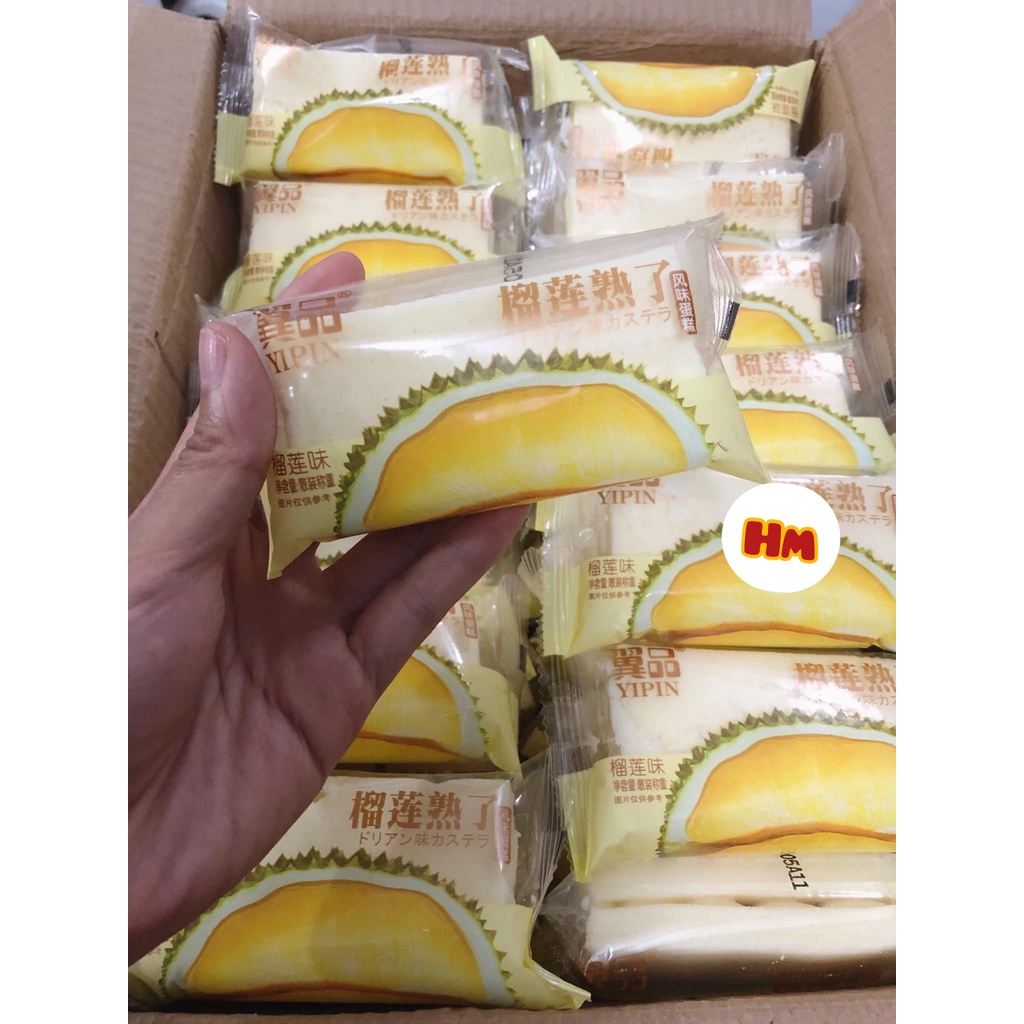 Bánh Bông Lan YIPIN Vị Sầu Riêng Thơm Ngon - 500 gr