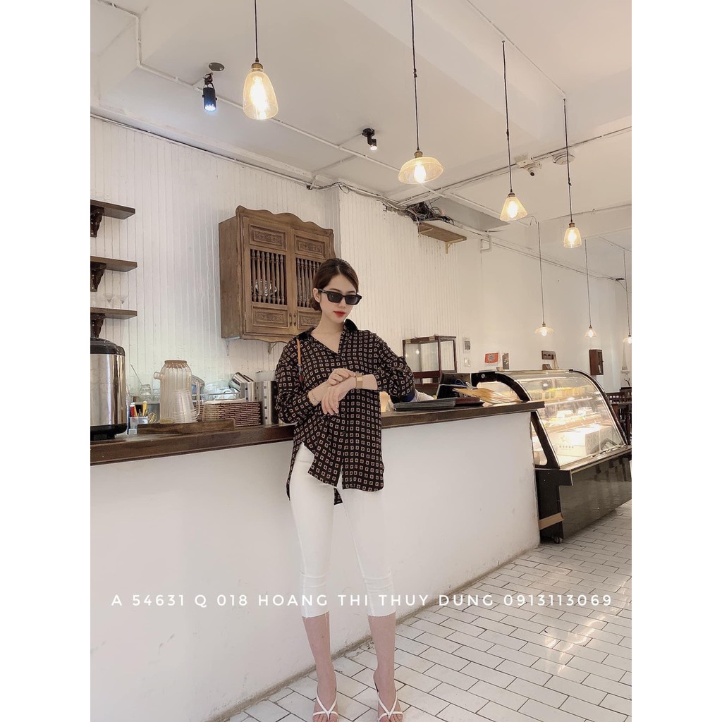 Ao sơ mi nữ họa tiết Hàn Quốc Siêu Xịn | BigBuy360 - bigbuy360.vn