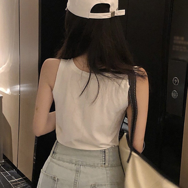 Áo ba lỗ màu trơn phong cách Hàn cho nữ