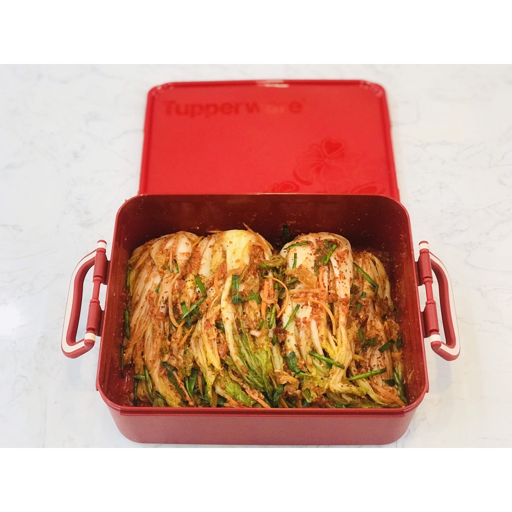 Bộ hộp bảo quản thực phẩm ngâm Tupperware Kimchi Keeper (2 hộp) - Hàng chính hãng - Bảo hành trọn đời - Nhựa nguyên sinh