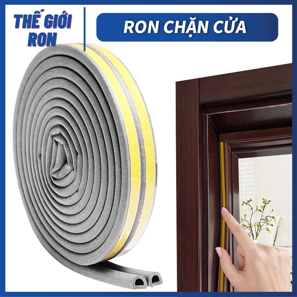 6 Mét Ron Chặn Khe Cửa, Miếng Nẹp Khung Cửa Chống Gió Lùa Cách Âm, Chống Va Đập