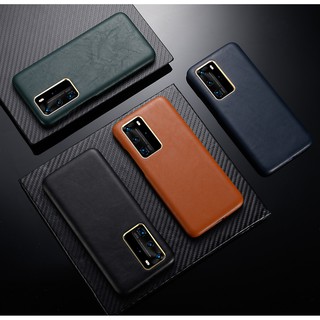 Ốp điện thoại bọc da thời trang nhiều màu sắc cho Huawei P40 / P40 Pro