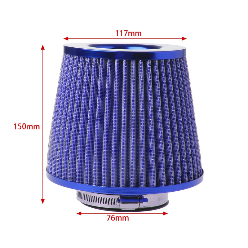 Bộ Lọc Khí Nạp Hình Nón 76mm Thay Thế Chuyên Dụng Cho Xe Hơi