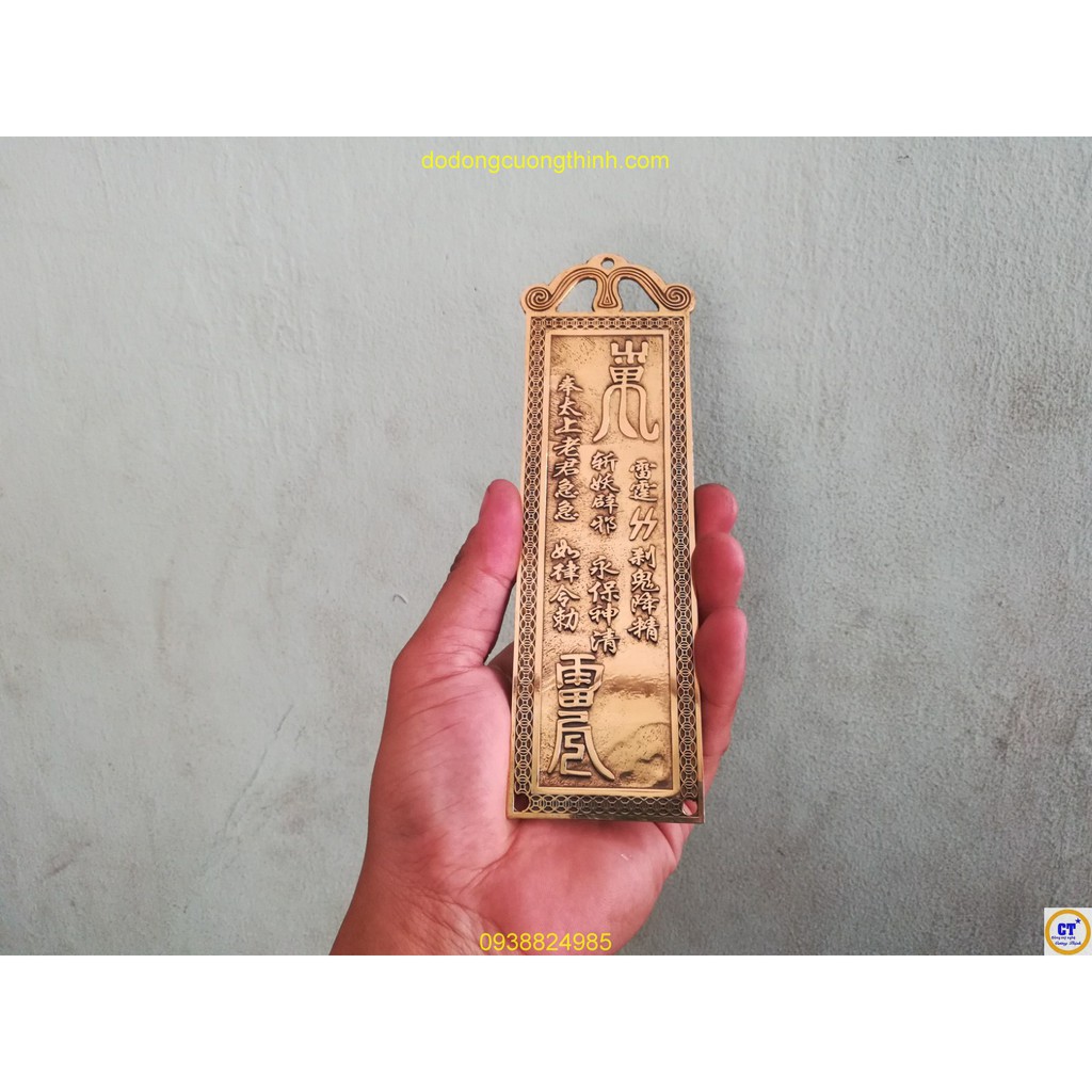 Thiên Quan Tứ Phước bằng đồng nguyên khối 18,5cm