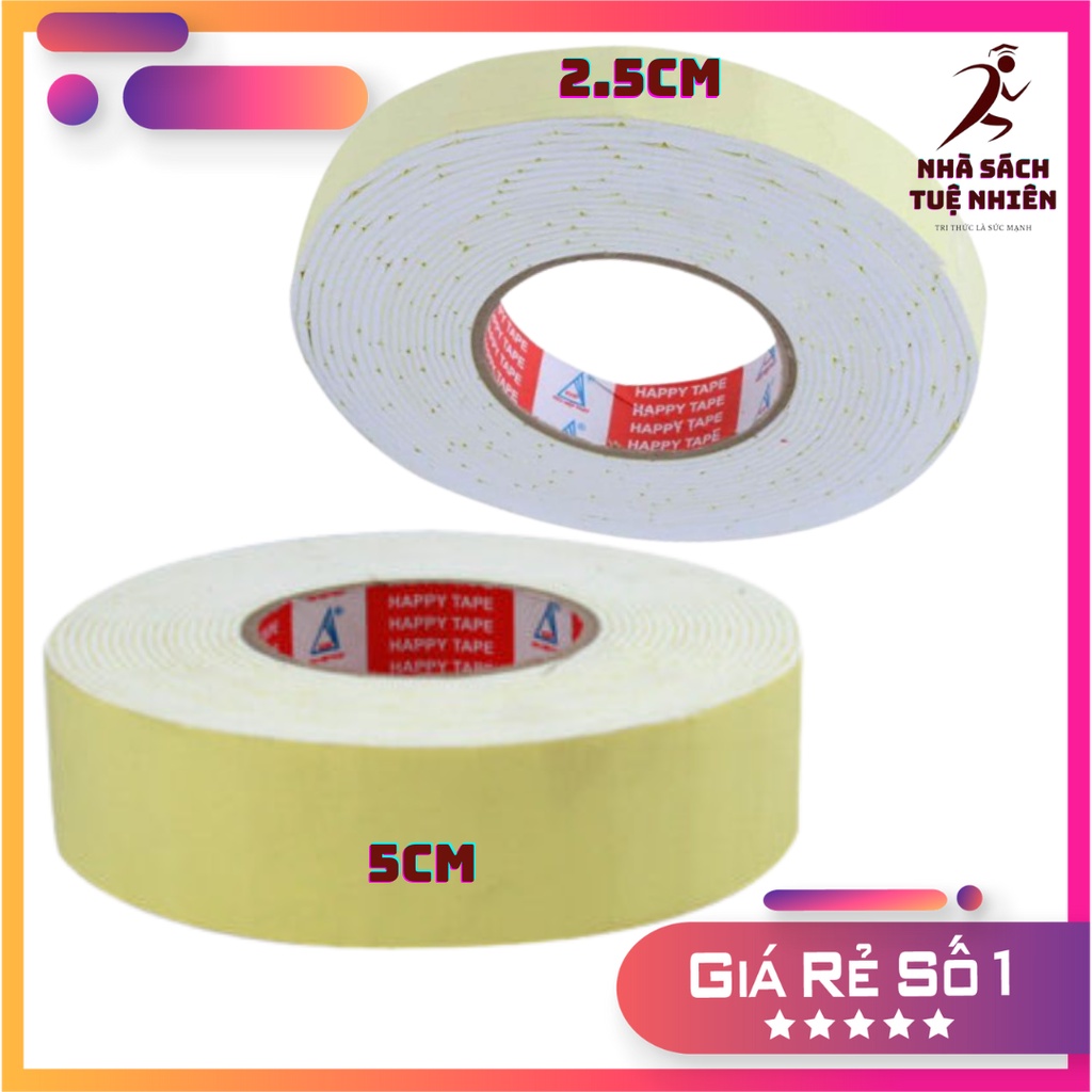 Băng keo xốp 2.5cm 5cm keo xốp 2 mặt