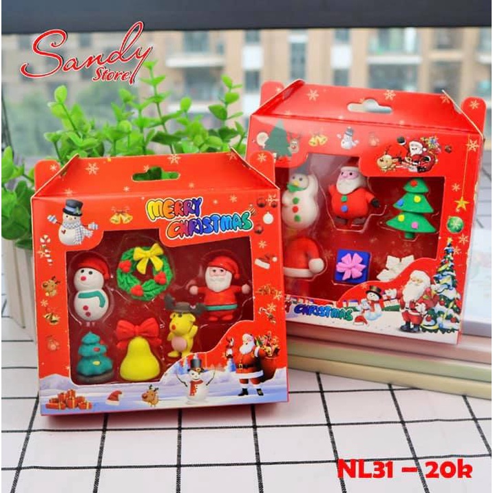 NL31 - HỘP TẨY VUÔNG NOEL