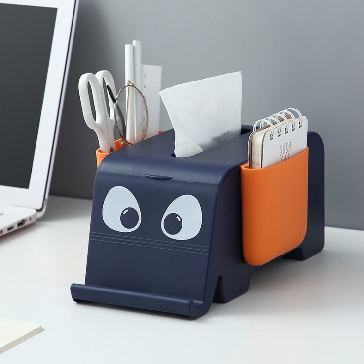 Hộp Đựng Khăn Giấy Ngăn Đa Năng Thiết Kế Sáng Tạo Dễ Thương