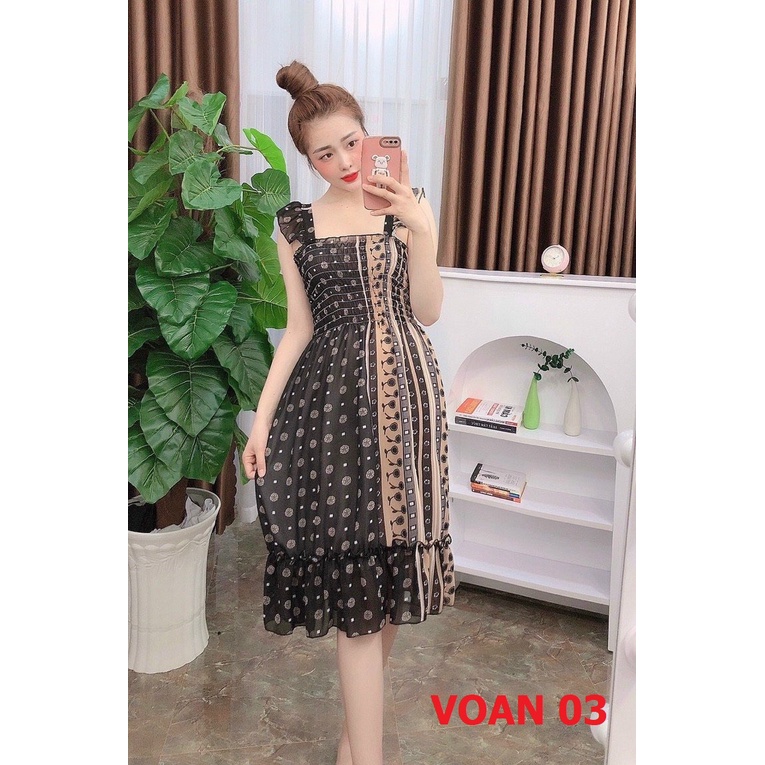 ĐẦM VOAN 2 LỚP- HÌNH THẬT 100%-FREESIZE DƯỚI 56KG (XẢ KHO GIÁ RẺ)