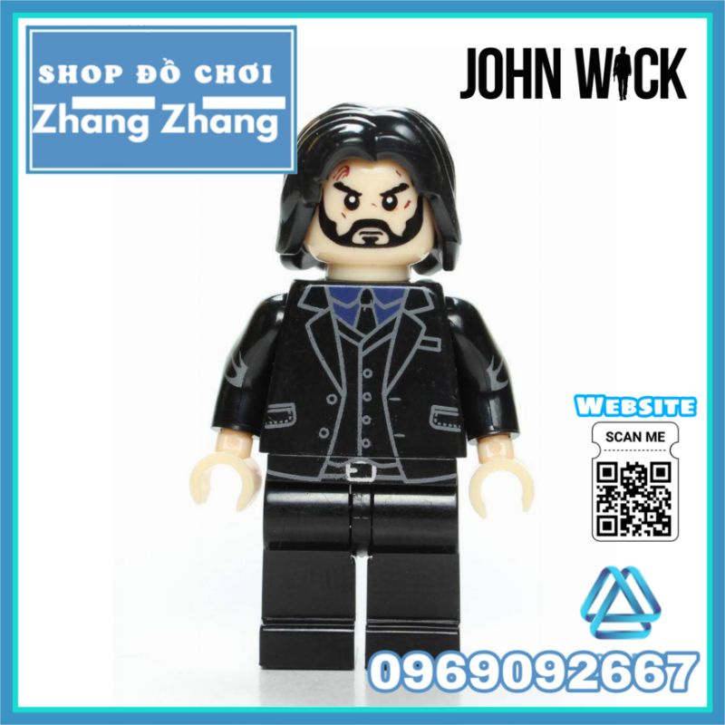 Đồ chơi Xếp hình John Wick sát thủ chuyên nghiệp Minifigures Koruit Wm830 Kopf KF1216