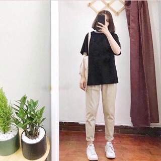 Quần baggy kaki chất dày ( hình thật + hình chụp kĩ chất liệu ở cuối )