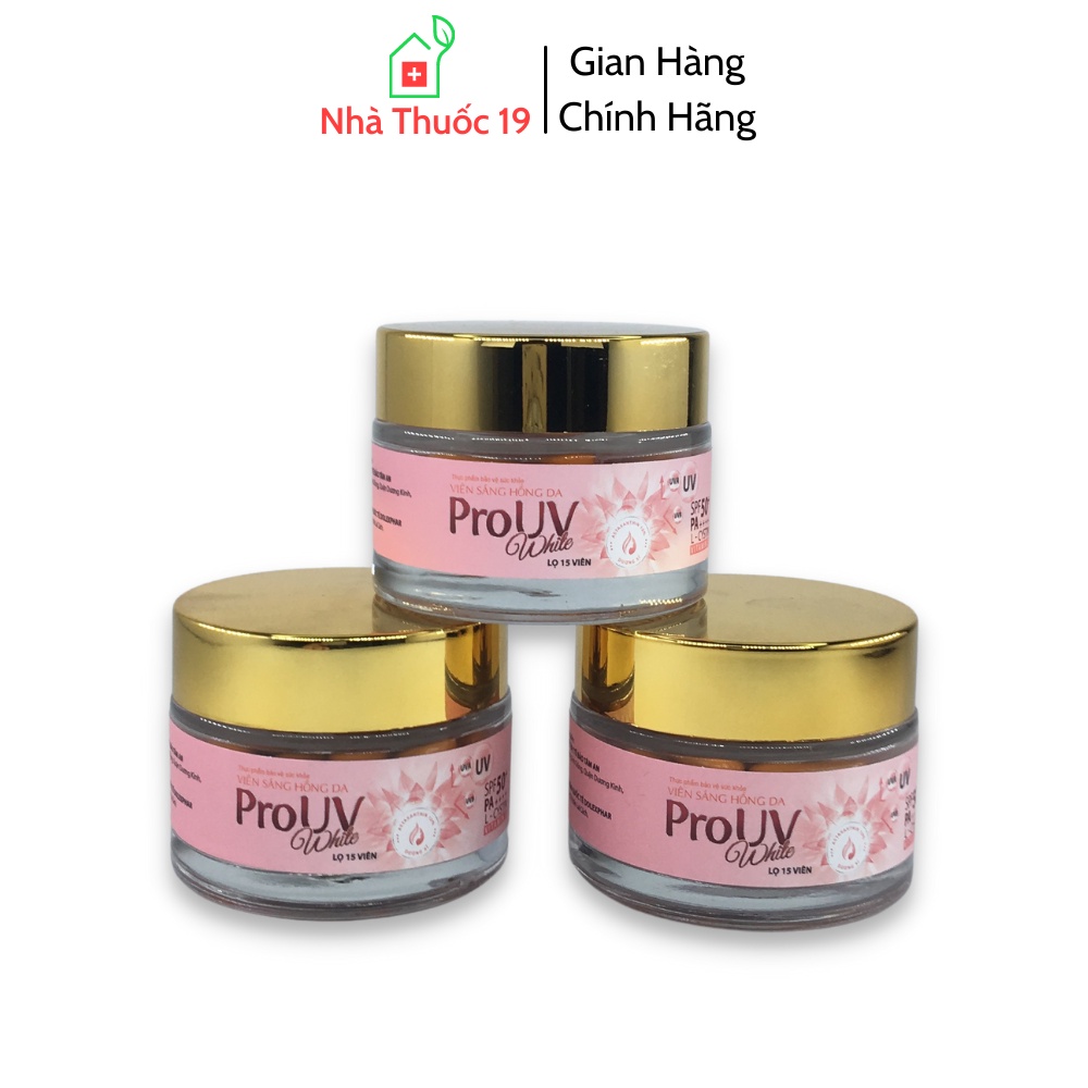 Viên trắng da ProUV White Giúp bổ sung các chất chống Oxy hóa, Hỗ trợ giảm nám, sạm da, nhăn da, Giúp da trắng sáng mịn