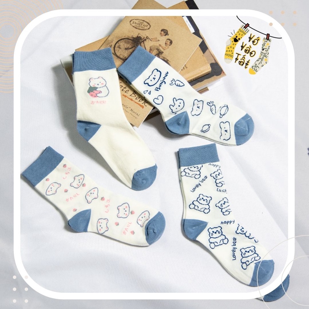 TẤT VỚ NỮ CỔ CAO XANH JEAN