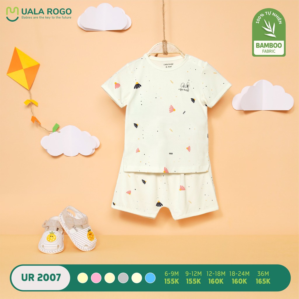 [Chính Hãng] Bộ cài vai cộc UALA ROGO vải PETIT siêu mềm mịn