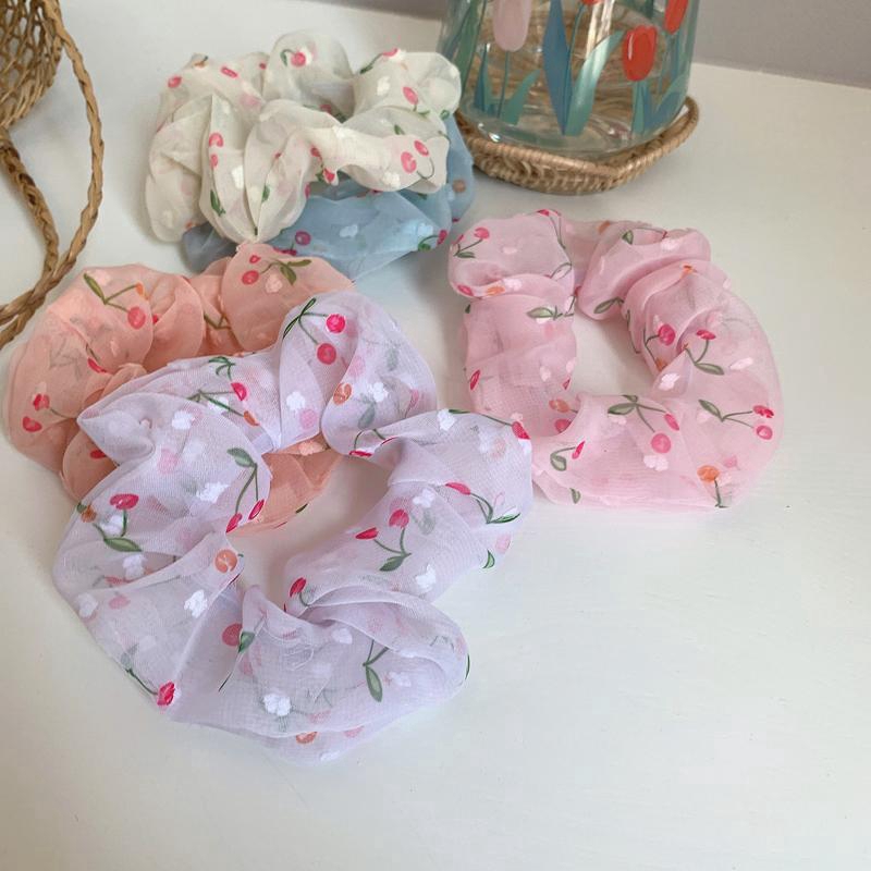 [Mã FASHIONCB231 hoàn tối đa 30K xu đơn 99K] Dây Buộc Tóc Co Dãn Hình Quả Cherry Xinh Xắn Cho Nữ | BigBuy360 - bigbuy360.vn