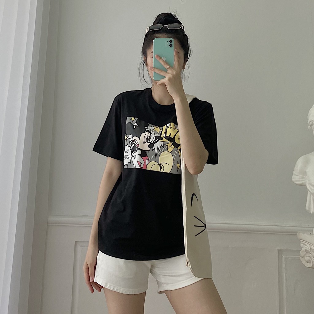 Quần short jean trơn, lưng cao | BigBuy360 - bigbuy360.vn