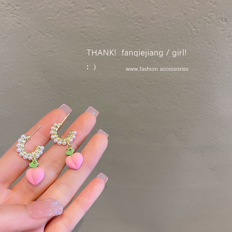 Bông Tai Ngọc Trai Hình Chữ C Kín Nước Kiểu Hàn Quốc Thời Trang Mùa Hè 2022 Mới