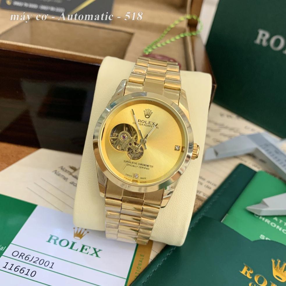 [Máy pin] Đồng hồ nam Rolex mạ vàng 18k sanng trọng đẳng cấp | BigBuy360 - bigbuy360.vn