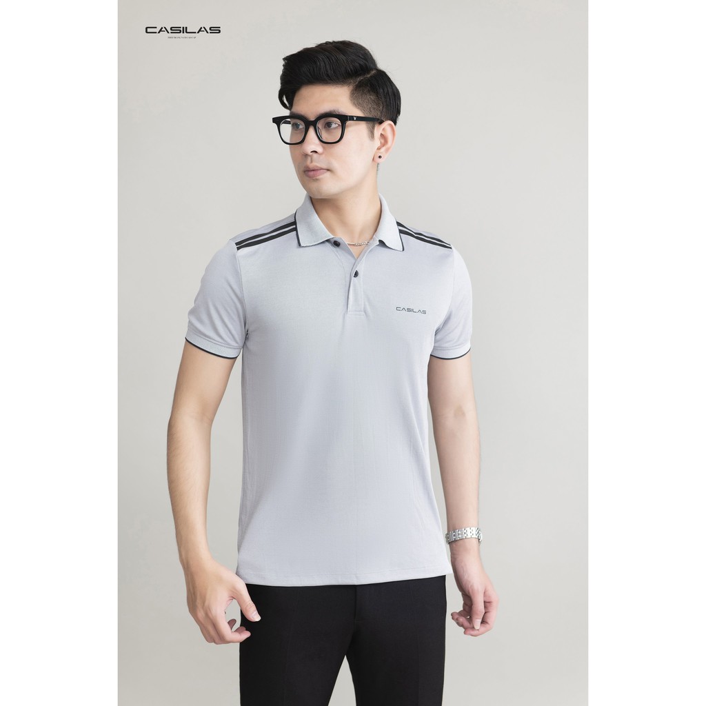 Áo thun nam tay ngăn cổ bẻ CASILAS chuẩn form regular fit hàng chuẩn kênh shop P2104