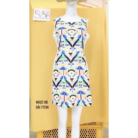 đầm hoạ tiết độc đáo size M.S36