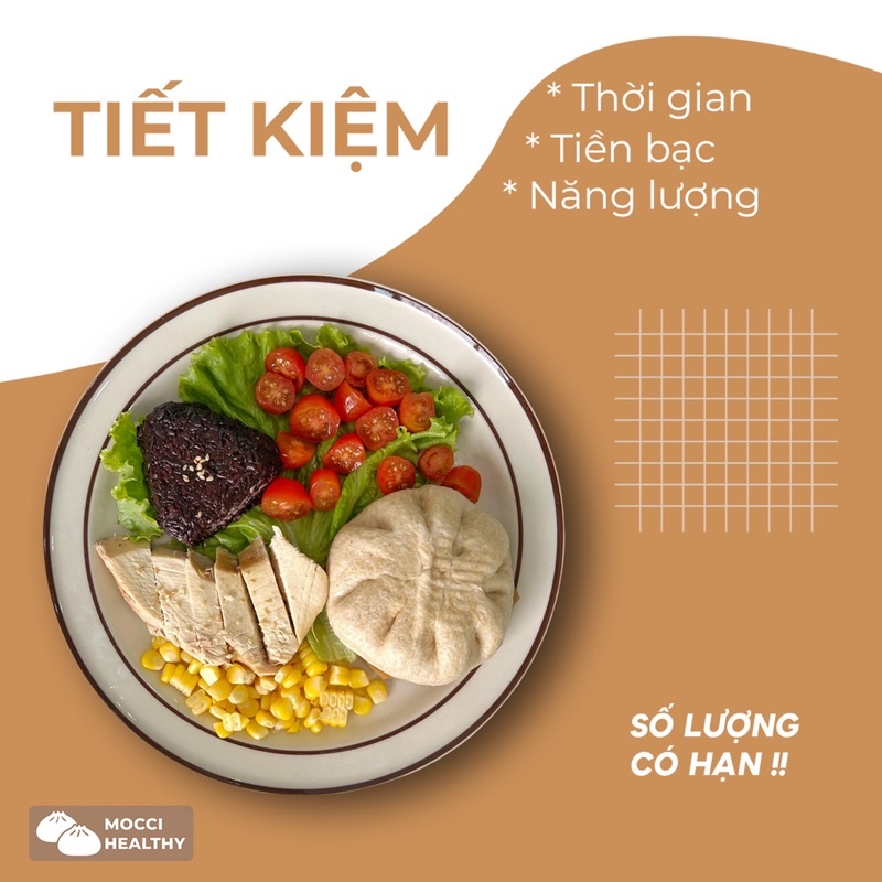 Gói Combo Healthy Ăn Kiêng 1 Hộp Bánh Bao Và 1 Túi Ức Gà Chế Biến