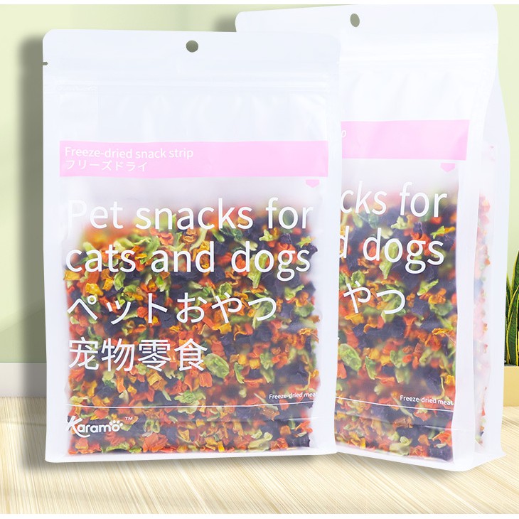 snack rau củ quả sấy khô cho chó mèo túi 600g